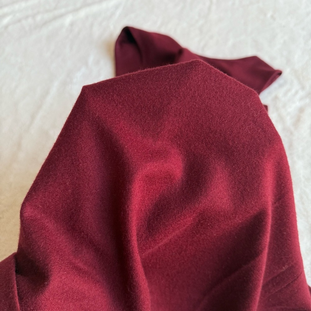 Jil Sander Wool Dark Red Sleeveless Knee Length Dress M (8) - Picture 8 of 10